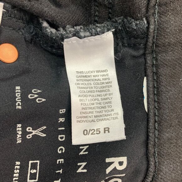 Lucky Brand Jeans Womens 25 Black Denim High Rise Bridgette Skinny Stretch - Picture 9 of 14